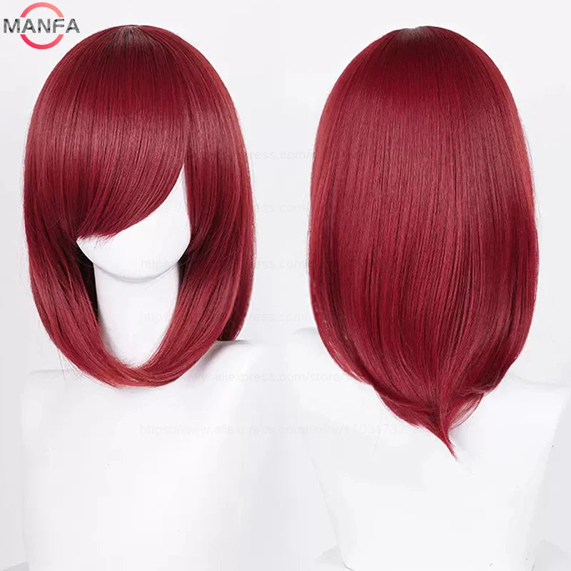 Anime Cosplay Wig - 40cm Medium Straight Wig with Bangs