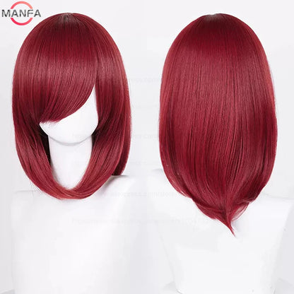 Anime Cosplay Wig - 40cm Medium Straight Wig with Bangs