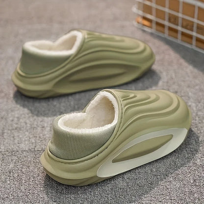 Fleece-Lined Winter Slippers – Anti-Slip EVA Sole Indoor & Outdoor