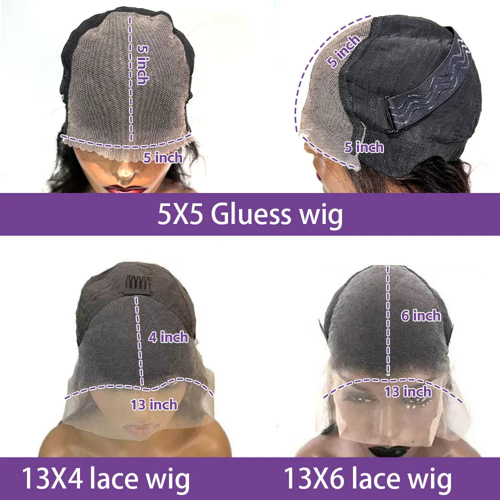 HD Lace Front Wig Human Hair 200% 250% Density Brazilian Straight