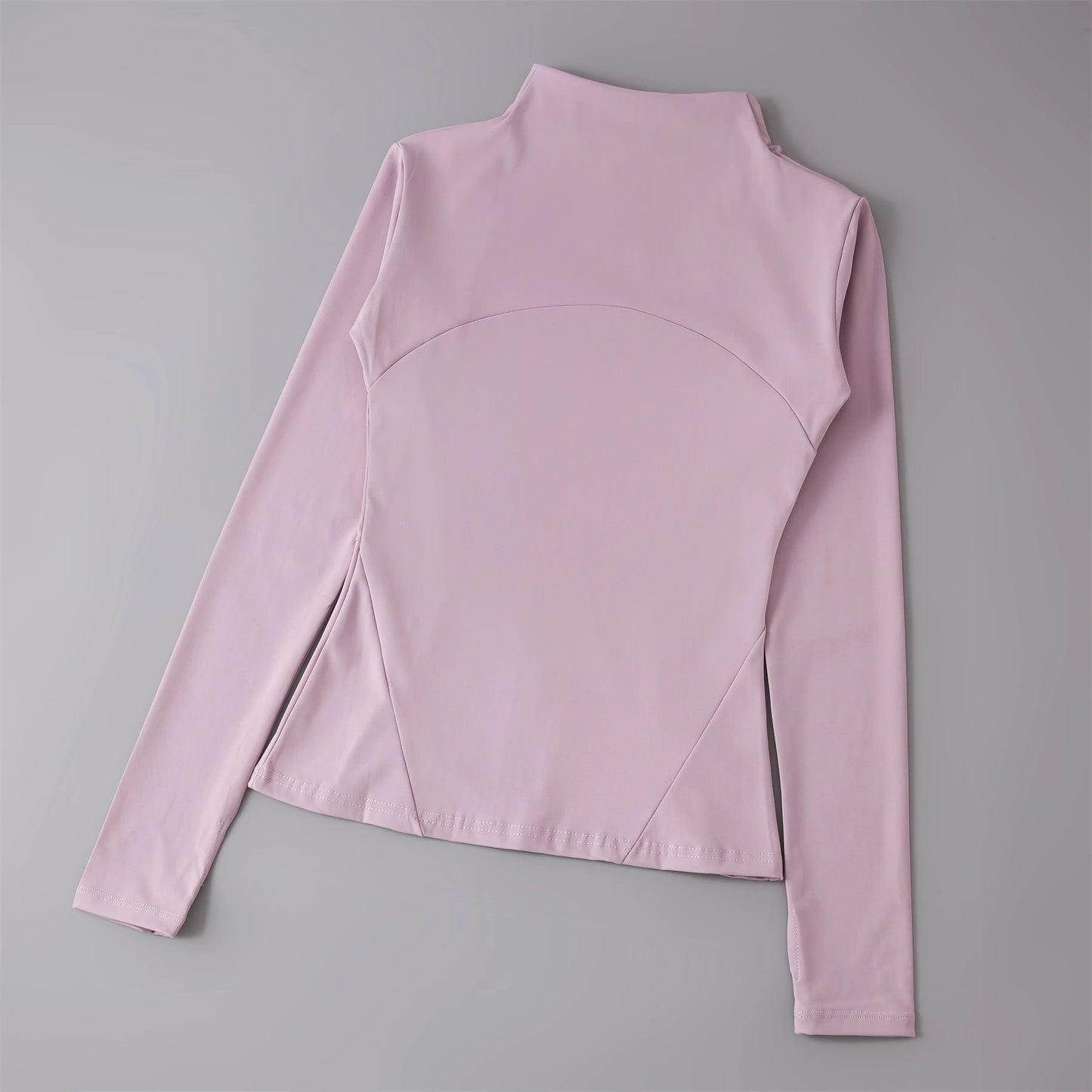 Women's Zip-Up Athletic Jacket with Thumb Holes – Slim Fit Running Top