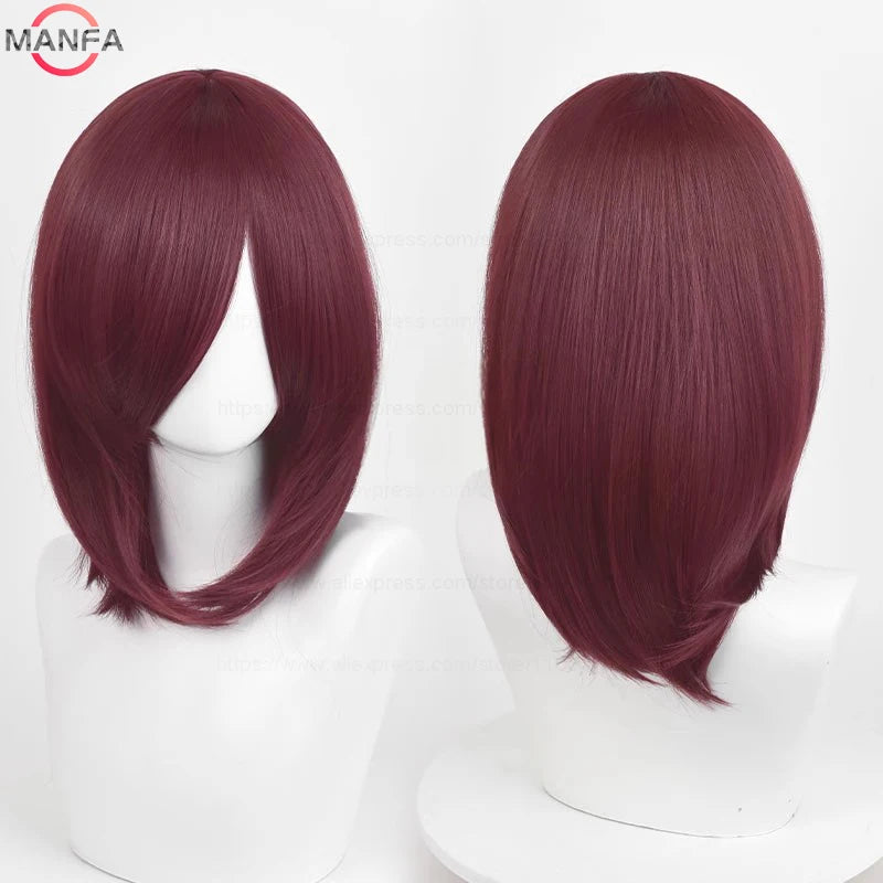 Anime Cosplay Wig - 40cm Medium Straight Wig with Bangs