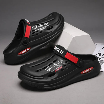 Men S Slippers Eva Hole Mens Mules Non-Slip Thick Soft Platform Slide Comfortable Sandals Summer