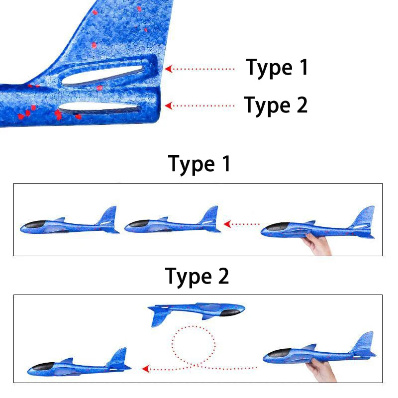 Large Foam Glider Plane Toy for Kids – 48cm Hand Throw Aircraft