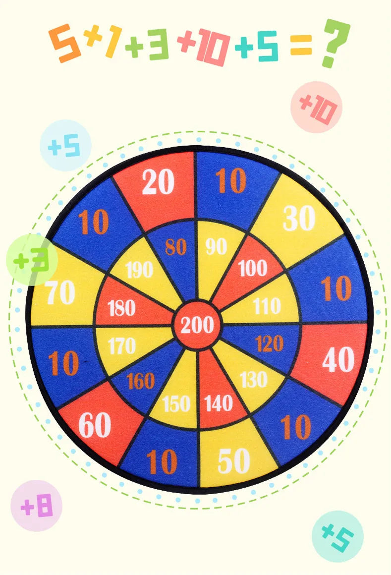 Kids Cartoon Animal Dart Board with Sticky Balls – Safe Indoor Toy