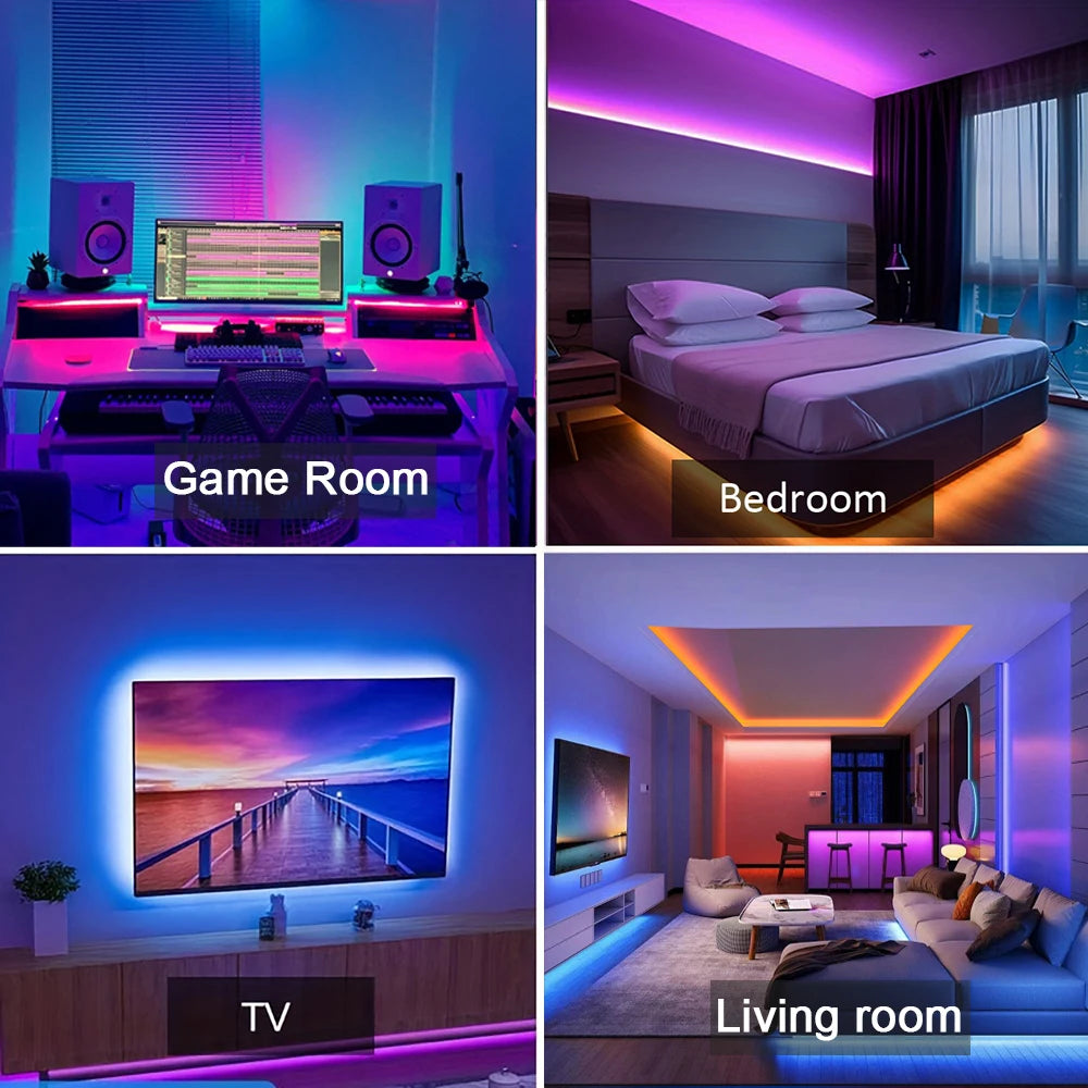 RGB LED Strip Lights with App & Remote Control