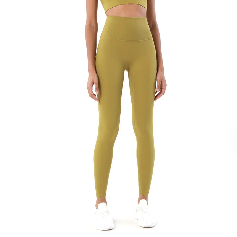 Women's Nylon Yoga Pants – Gym Leggings with Elastic Waist