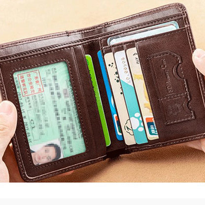 RFID Blocking Men's Slim Bifold Wallet – PU Leather