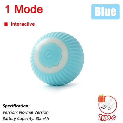 Interactive Cat Ball Toy – Automatic Rolling with Faux Tail, USB Rechargeable
