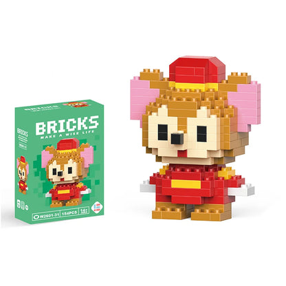 Disney Mini Building Blocks - Cute Character Micro Brick Figure Toy