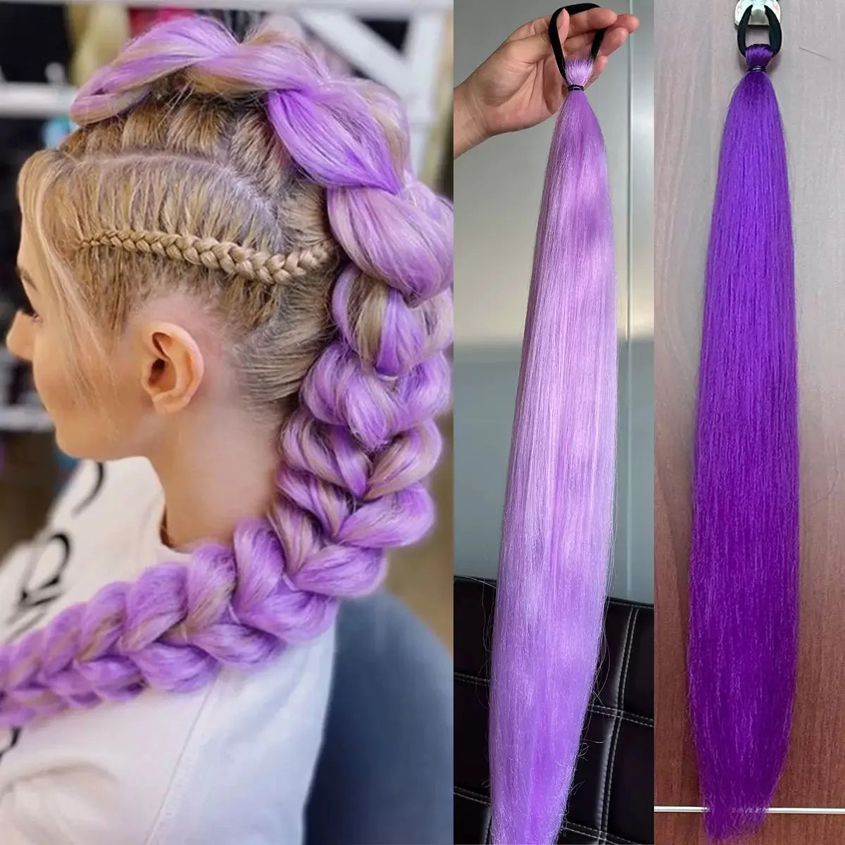 28 Inch Synthetic Braiding Ponytail Hair Extension – DIY Jumbo Braid