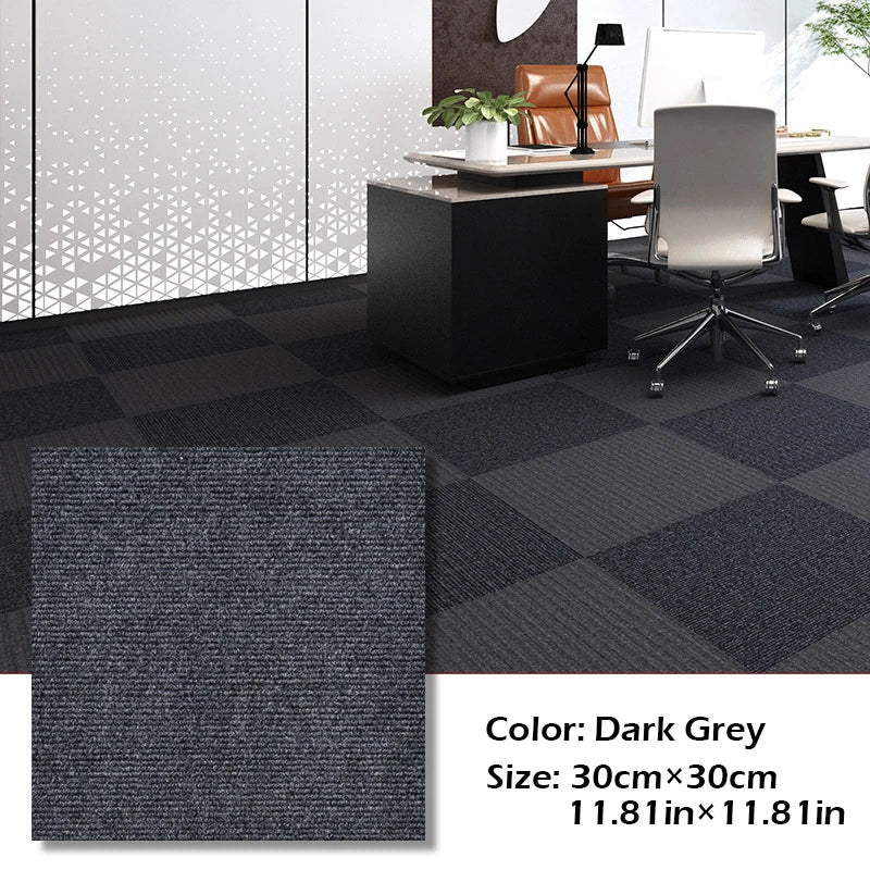 Self-Adhesive Carpet Tiles 30x30cm – Anti-Slip DIY Floor Mat for Office, Bedroom & Study