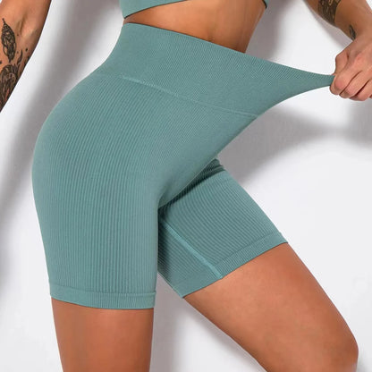 Seamless High-Waist Biker Shorts – Push Up Yoga & Gym Shorts for Women