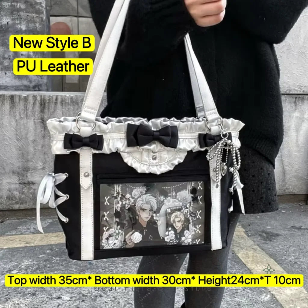 Ita Bag Transparent Window Tote – Y2K Kawaii Crossbody Shoulder Bag
