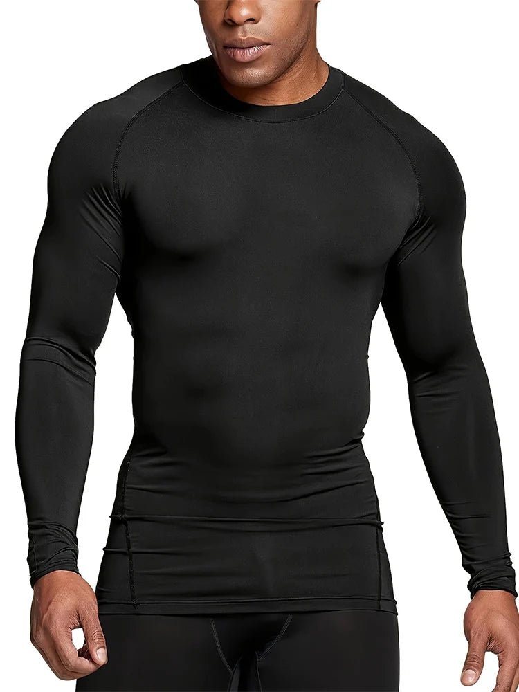 Men's Compression Shirt – Long Sleeve Rashguard for Gym & Sports