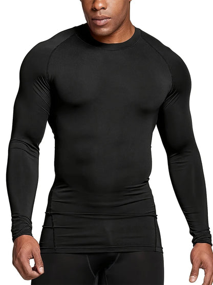 Men's Compression Shirt – Long Sleeve Rashguard for Gym & Sports