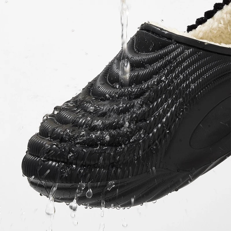 Warm Plush Waterproof Eva Indoor Slippers Women Winter Soft Thick Bottom Non Slip Home Couple S