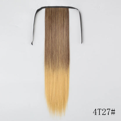 Wrap Around Ponytail Extension – Long Straight Synthetic Clip-In