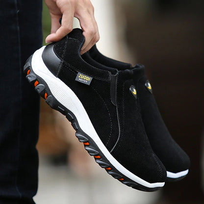 Men's Non-Slip Slip-On Hiking Shoes – Comfortable Outdoor Walking Sneakers