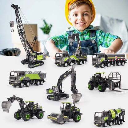 1:50 Scale Die-Cast Construction Vehicle Toy – Truck, Excavator, Crane & More