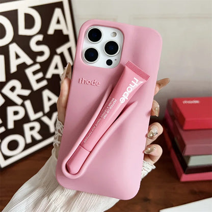 Autumn Ribbon Toast Raspberry Espresso Vanilla Lip Gloss Case Iphone 17 16e 16 12 13 14 15 11 Pro