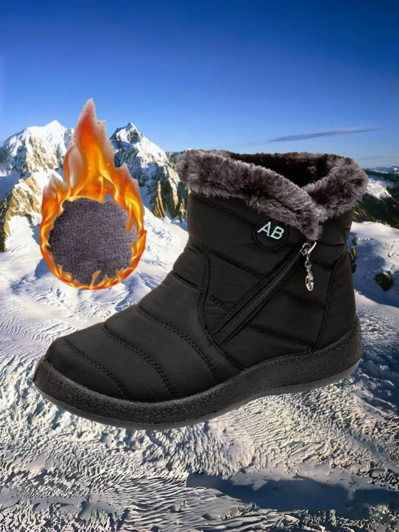 Women's Winter Snow Boots Faux Fur Lined Waterproof Ankle Booties