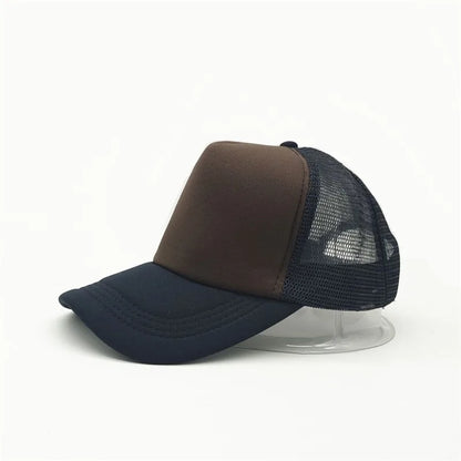 Custom Logo Mesh Trucker Hat – 5-Panel Snapback Baseball Cap for Men & Women
