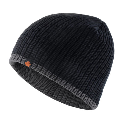 Double Layer Knit Beanie Hat – Thick Winter Skull Cap for Men