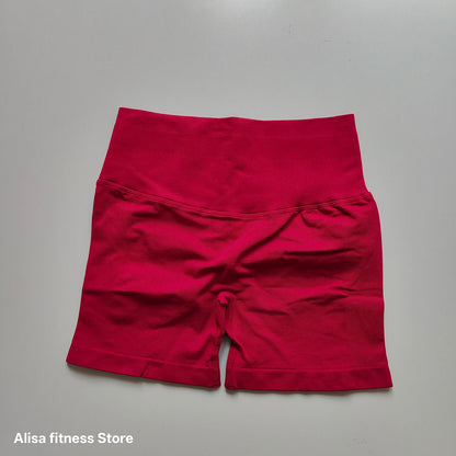 High-Waist Seamless Yoga Shorts – Women's Tummy Control Biker Shorts