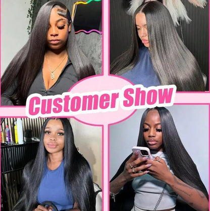 Bone Straight Human Hair Wig – 13x4 13x6 5x5 HD Lace, 250% Density, Glueless