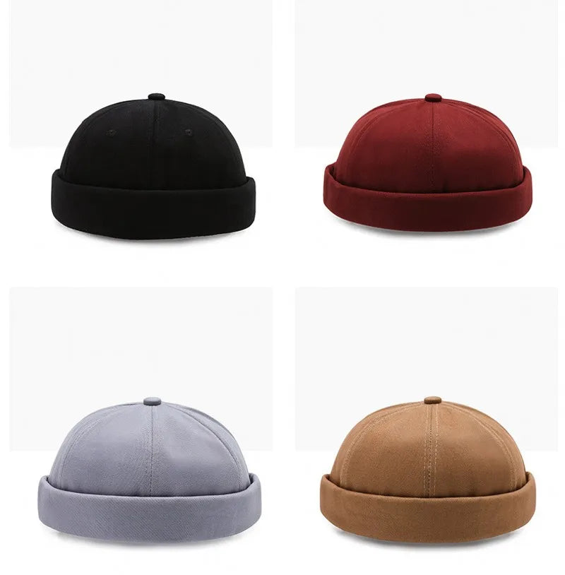 Brimless Docker Cap – Unisex Hip Hop Skullcap for Men & Women