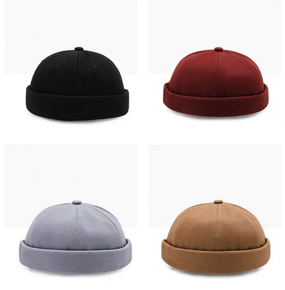 Brimless Docker Cap – Unisex Hip Hop Skullcap for Men & Women
