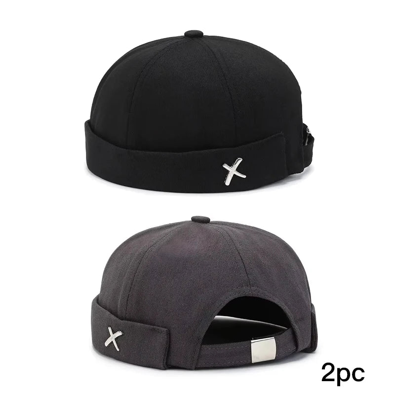Docker Brimless Beanie Hat – Korean Streetwear Rolled Cap for Men & Women