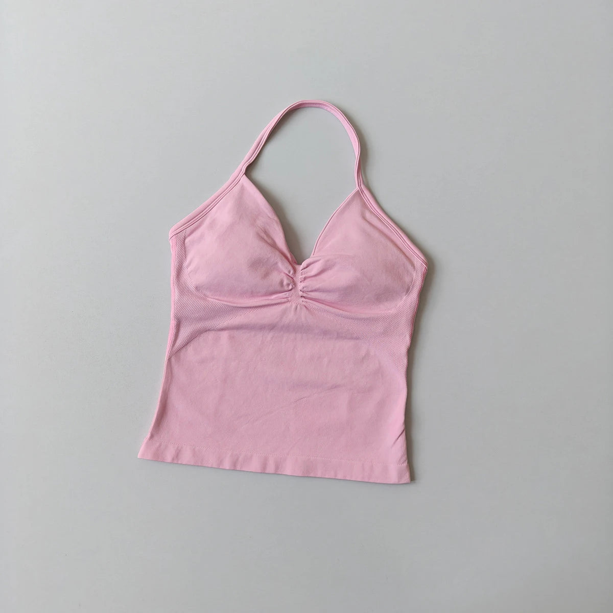 Women's Strappy Backless Crop Top & Scrunch Shorts Set – Gym Yoga Activewear