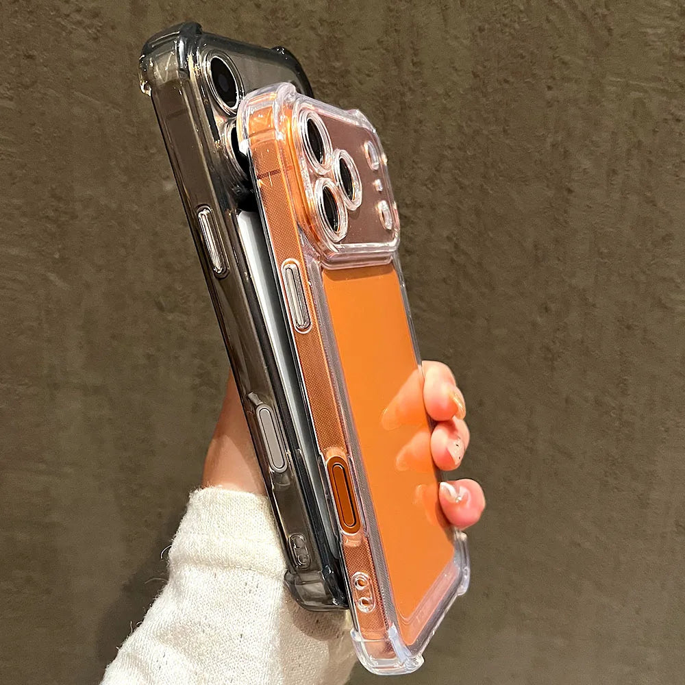 Luxury Transparent Silicone Phone Case Iphone 17 16 Pro Max 15 14 13 12 11 Air 16e X Xs 7 8 Plus