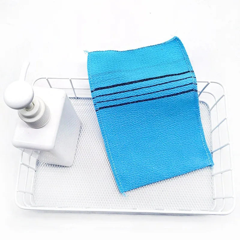 Exfoliating Bath Pad Towels Set Korean Italy Asian Washcloth Body Scrub Shower Soft Polyester Cotton