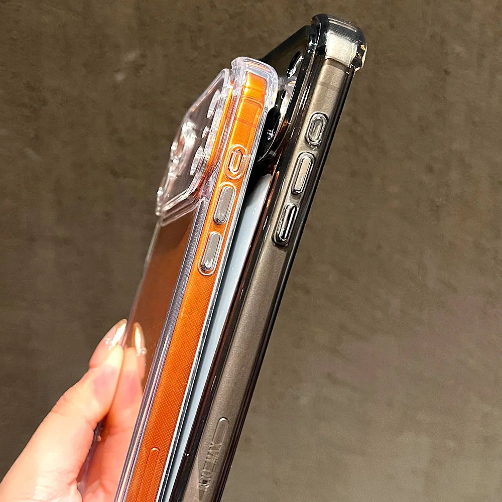 Luxury Transparent Silicone Phone Case Iphone 17 16 Pro Max 15 14 13 12 11 Air 16e X Xs 7 8 Plus