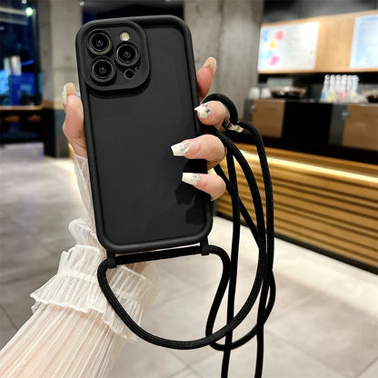 Phone Case Iphone 14 13 15 16 Pro Max 17 Air 16e 12 11 X Xs 8 Plus Se2022 Crossbody Adjustable