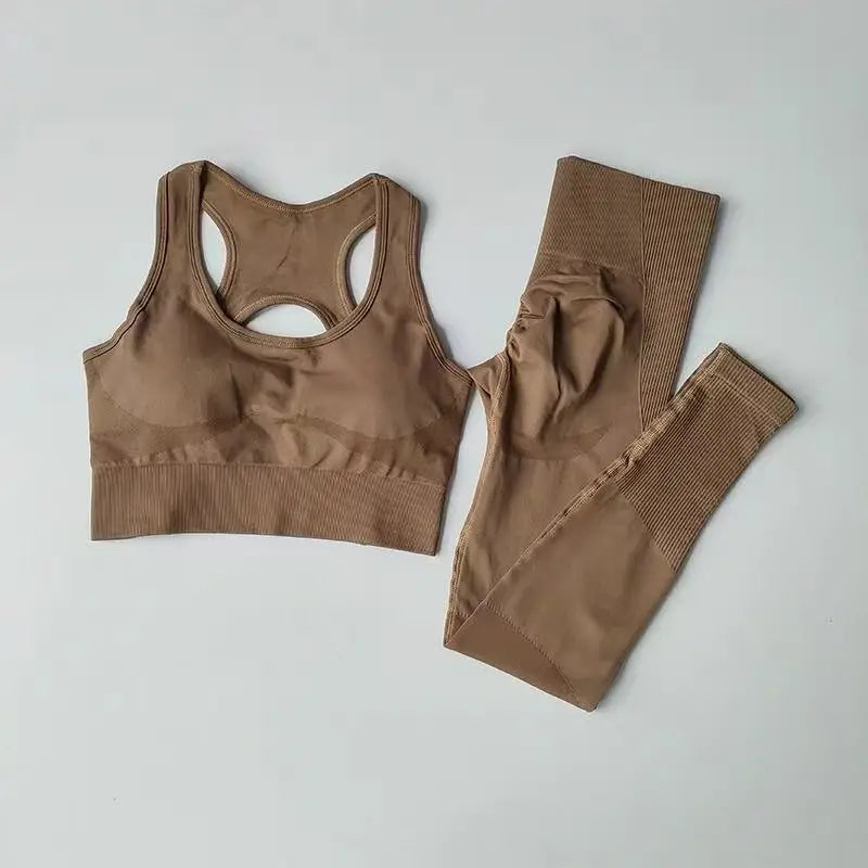 2-Piece Women's Yoga Set – Sports Bra & High Waist Leggings Fitness Suit