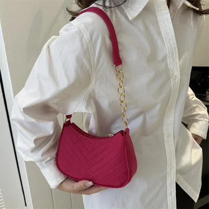 Women's Crescent Shoulder Bag – Mini Felt Underarm Purse