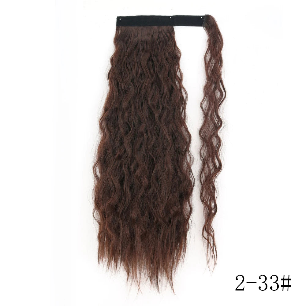 Wrap Around Ponytail Extension – Long Straight Synthetic Clip-In