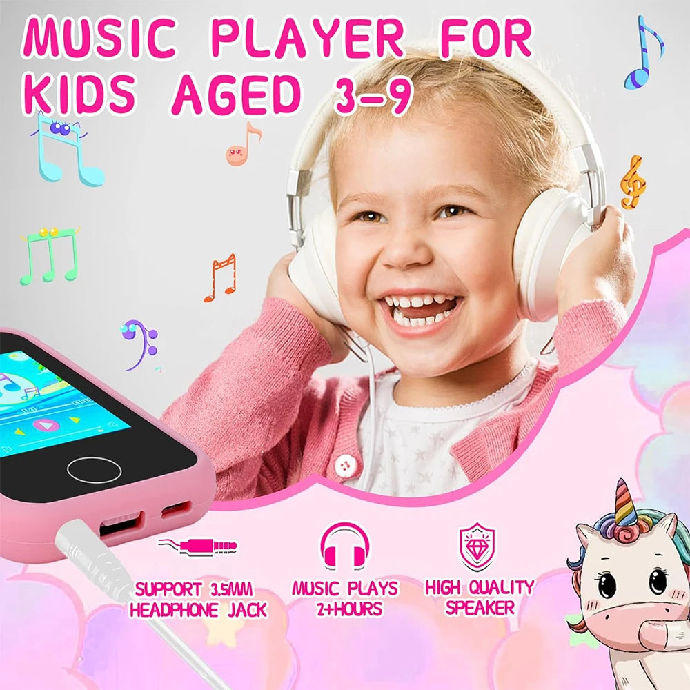 Kids Smart Phone Toy with Touchscreen & Camera – Unicorn Design for Girls