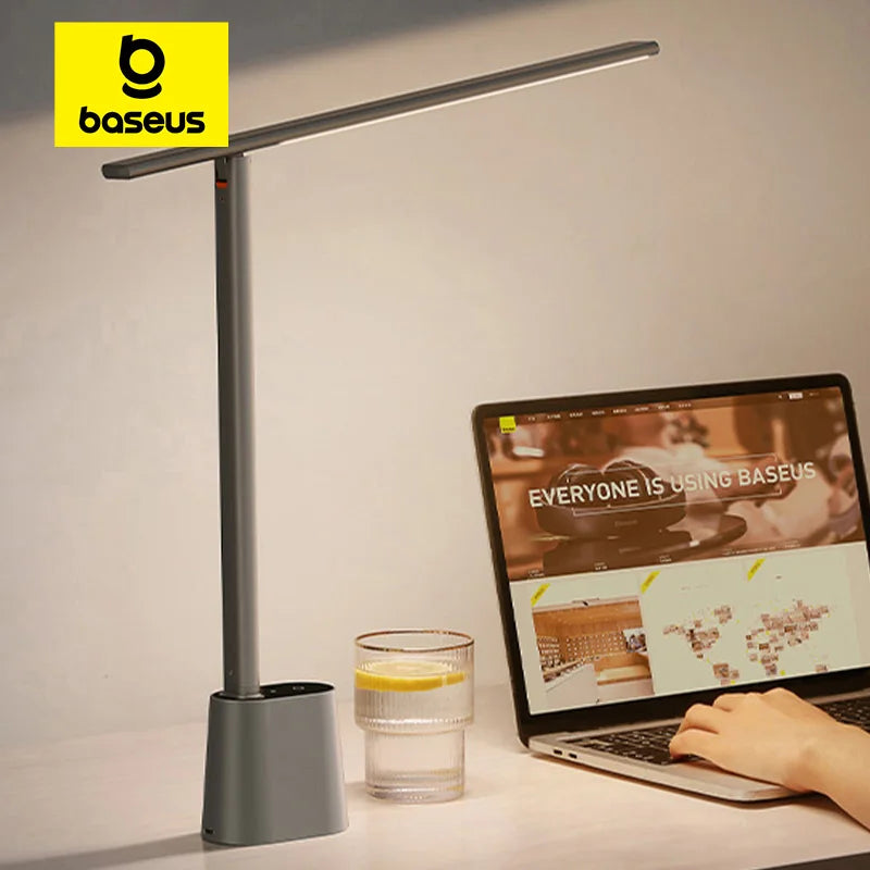 Baseus Led Desk Lamp Eye Protection Study Dimmable Office Light Foldable Table Smart Adaptive