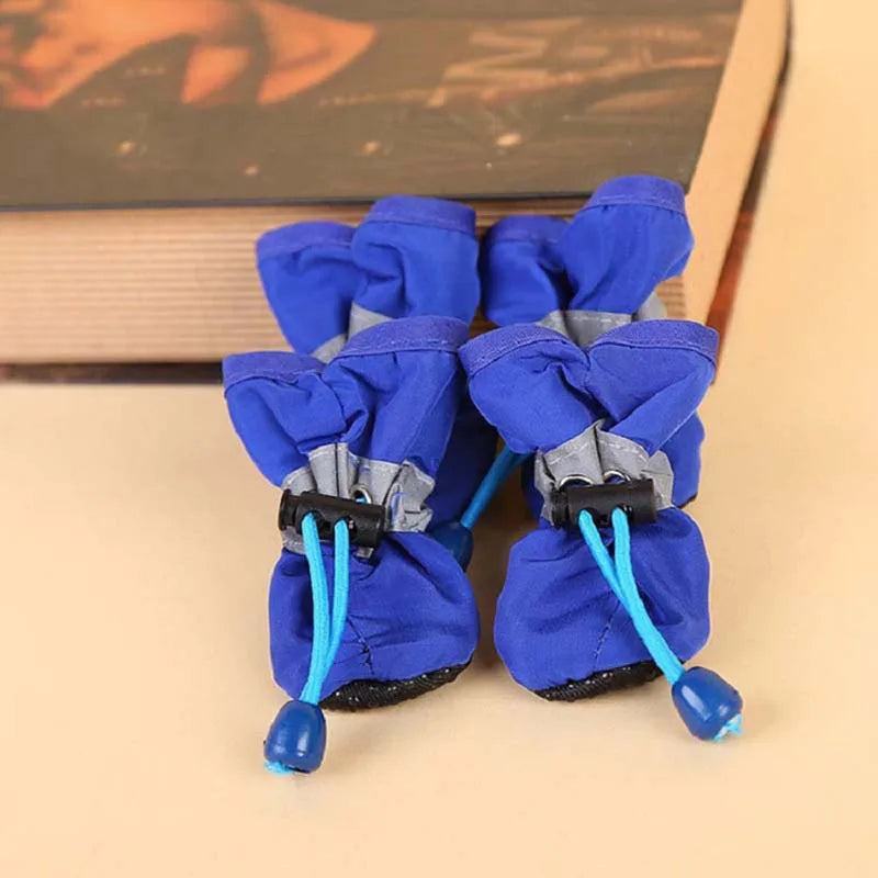 Dog Boots Waterproof Non-Slip – Set of 4 with Reflective Strip