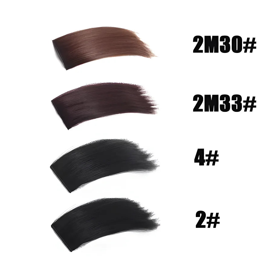Synthetic Short Straight Pad Invisible Hair Extension Lining Top Side Cover Hairpiece Women