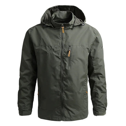 Men's Waterproof Tactical Windbreaker Jacket with Hood
