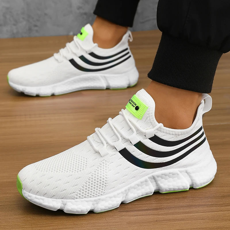 Men's Lightweight Knit Sneakers – Breathable Anti-Slip Running Shoes