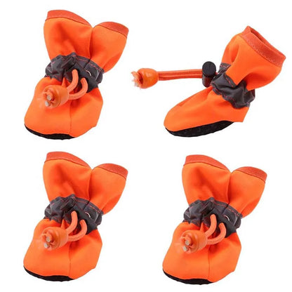 Dog Boots Waterproof Non-Slip – Set of 4 with Reflective Strip
