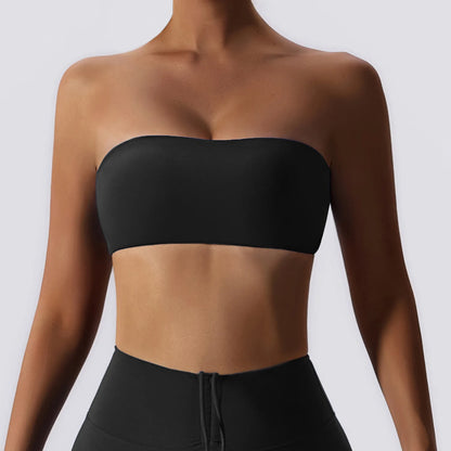 Strapless Sports Bra for Women – Quick-Dry Yoga Tube Top
