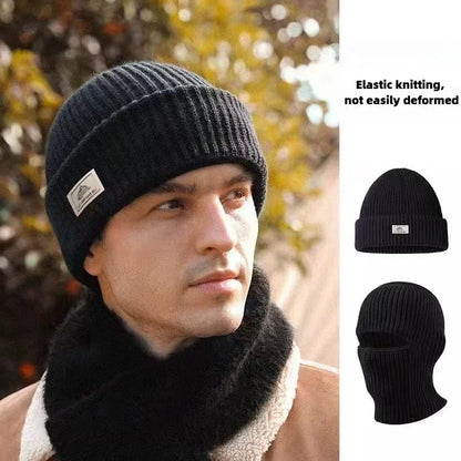2-in-1 Knitted Balaclava Beanie Hat – Windproof Full Face Ski Mask